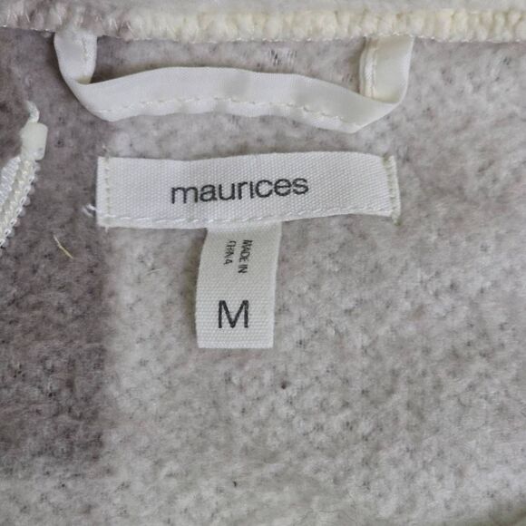 Maurices Gray White Buffalo Check Sherpa Vest M - Picture 4 of 6